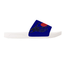 Load image into Gallery viewer, Ti Amo I love you - Exclusive Brand - Navy - Skeleton Hands with Heart -  Slide Sandals - White Soles
