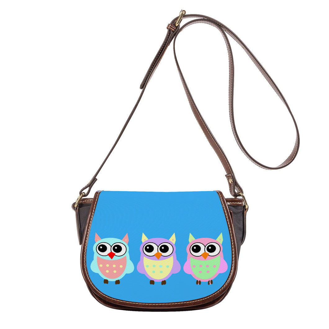 Ti Amo I love you - Exclusive Brand - Deep Sky - 3 Owls -  Saddle Bag