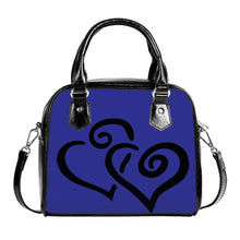 Load image into Gallery viewer, Ti Amo I love you - Exclusive Brand - Bright Bay of Many - Double Black Heart -  Shoulder Handbag
