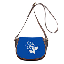 Load image into Gallery viewer, Ti Amo I love you - Exclusive Brand - Dark Blue - White Daisy - Saddle Bag
