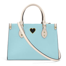 Load image into Gallery viewer, Ti Amo I love you - Exclusive Brand - Pale Sky Blue - Luxury Womens PU Tote Bag - Cream Straps
