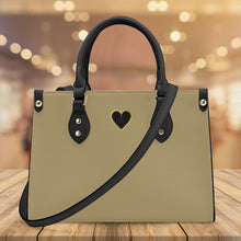 Load image into Gallery viewer, Ti Amo I love you - Exclusive Brand - Sandy Brown - Luxury Womens PU Tote Bag - Black Straps
