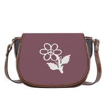 Load image into Gallery viewer, Ti Amo I love you - Exclusive Brand - Dull Purple - White Daisy - Saddle Bag
