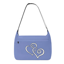 Load image into Gallery viewer, Ti Amo I love you - Exclusive Brand - Mood Mode - Double White Heart - Journey Computer Shoulder Bag
