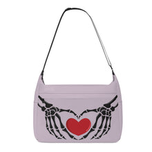 Load image into Gallery viewer, Ti Amo I love you - Exclusive Brand - Lily - Skeleton Heart Hands  -  Journey Computer Shoulder Bag
