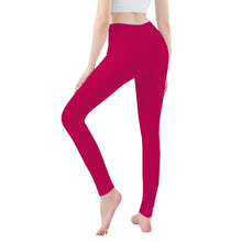 Load image into Gallery viewer, Ti Amo I love you - Exclusive Brand - Lipstick 2 - White Daisy - Yoga Leggings - Sizes XS-3XL
