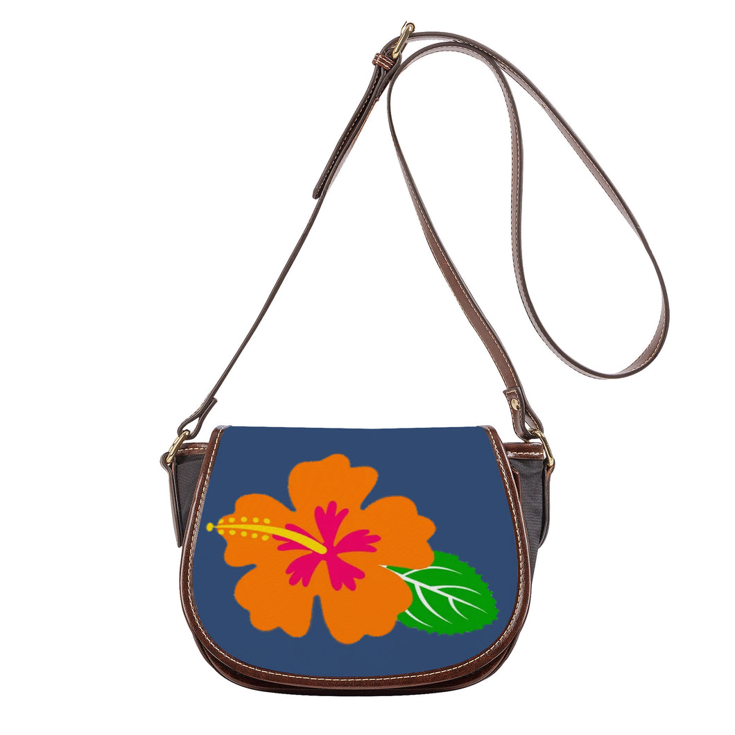 Ti Amo I love you - Exclusive Brand - San Juan - Hawaiian Flower -  Saddle Bag