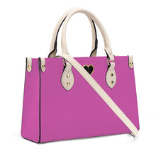 Load image into Gallery viewer, Ti Amo I love you - Exclusive Brand - Raspberry Pink - Luxury Womens PU Tote Bag - Cream Straps
