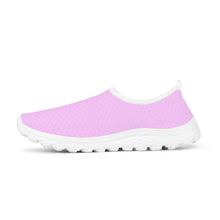 Load image into Gallery viewer, Ti Amo I love you - Exclusive Brand - Pastel Sugar Chic - Double White Heart - Women&#39;s Mesh Running Shoes - White Soles
