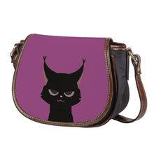 Load image into Gallery viewer, Ti Amo I love you - Exclusive Brand - Cannon Pink -  Black Cat - Saddle Bag
