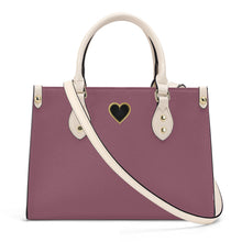 Load image into Gallery viewer, Ti Amo I love you - Exclusive Brand - Raspberry Glacé - Luxury Womens PU Tote Bag - Cream Straps
