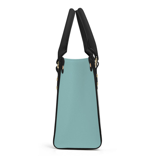Ti Amo I love you - Exclusive Brand - Shadow Green 2 - Luxury Womens PU Tote Bag - Black Straps