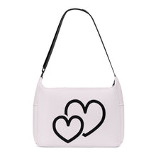 Load image into Gallery viewer, Ti Amo I love you - Exclusive Brand  - Prim - Double Black Heart - Journey Computer Shoulder Bag
