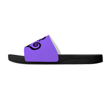 Load image into Gallery viewer, Ti Amo I love you - Exclusive Brand - Heliotrope 3 - Double Black Heart - Slide Sandals - Black Soles
