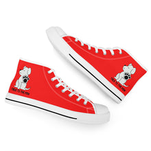 Load image into Gallery viewer, Ti Amo I love you  - Exclusive Brand - Red - TALK TO THE PAW -  High-Top Canvas Shoes - White Soles
