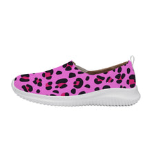 Load image into Gallery viewer, Ti Amo I love you - Exclusive Brand - Persian Pink with Cerise Leopard Spots - Womens Casual Slip On Shoes
