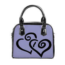 Load image into Gallery viewer, Ti Amo I love you - Exclusive Brand - Blue Bell - Double Black Heart -  Shoulder Handbag
