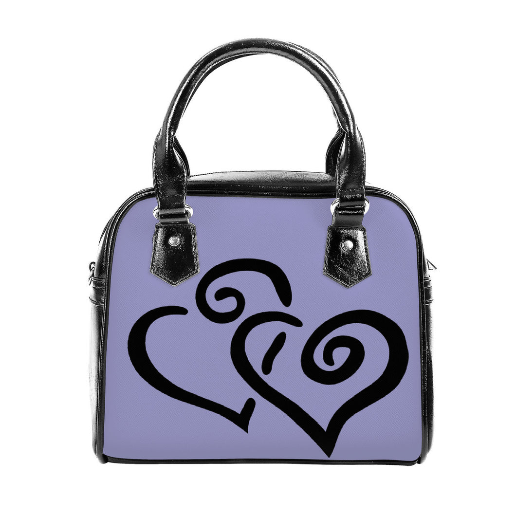 Ti Amo I love you - Exclusive Brand - Blue Bell - Double Black Heart -  Shoulder Handbag