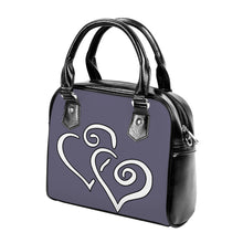 Load image into Gallery viewer, Ti Amo I love you - Exclusive Brand - Dolphin - Double White Heart - Shoulder Handbag
