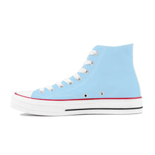 Load image into Gallery viewer, Ti Amo I love you - Exclusive Brand - Regent St Blue - White Daisy - High Top Canvas Shoes - White  Soles
