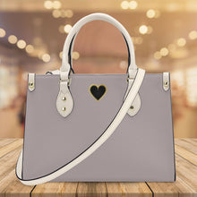 Load image into Gallery viewer, Ti Amo I love you - Exclusive Brand - Silk - Luxury Womens PU Tote Bag - Cream Straps
