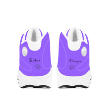 Load image into Gallery viewer, Ti Amo I love you - Exclusive Brand - Heliotrope 3 - Mens / Womens - Unisex  Basketball Shoes - White Laces
