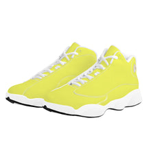 Load image into Gallery viewer, Ti Amo I love you - Exclusive Brand - Sandy Yellow - Double Heart Logo - Mens / Womens - Unisex  Basketball Shoes - White Laces
