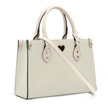 Load image into Gallery viewer, Ti Amo I love you - Exclusive Brand - Cream - Luxury Womens PU Tote Bag - Cream Straps
