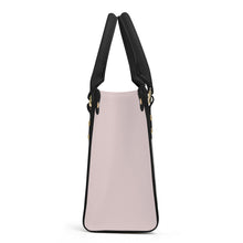 Load image into Gallery viewer, Ti Amo I love you - Exclusive Brand - Oyster Pink - Luxury Womens PU Tote Bag - Black Straps
