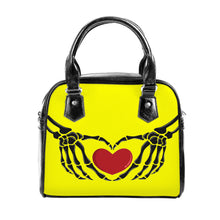 Load image into Gallery viewer, Ti Amo I love you  - Exclusive Brand - Yellow - Skeleton Hands with Heart - Shoulder Handbag
