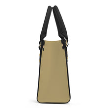 Load image into Gallery viewer, Ti Amo I love you - Exclusive Brand - Sandy Brown - Luxury Womens PU Tote Bag - Black Straps
