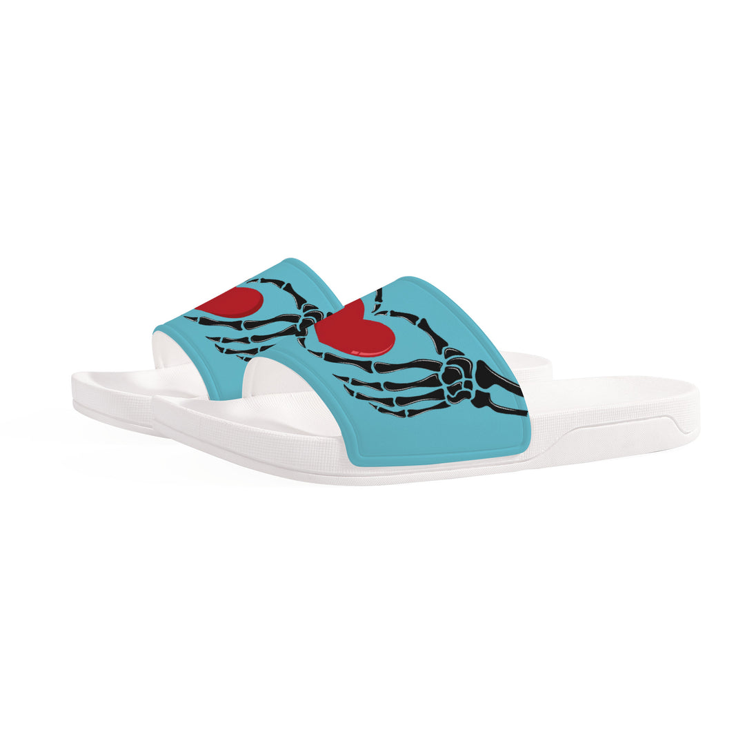 Ti Amo I love you - Exclusive Brand - Downy - Skeleton Hands with Heart -  Slide Sandals - White Soles