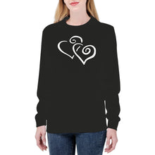 Load image into Gallery viewer, Tuatara - Double White Heart - Women&#39;s Sweatshirts Ti Amo I love you - Women&#39;s Exclusive Brand 
