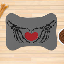 Load image into Gallery viewer, Ti Amo I love you - Exclusive Brand - Dove Gray - Skeleton Hands with Heart  - Big Paws Pet Rug
