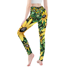 Load image into Gallery viewer, Ti Amo I love you - Exclusive Brand - Sunflower-  Yoga Leggings
