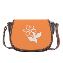 Load image into Gallery viewer, Ti Amo I love you - Exclusive Brand  - Coral - White Daisy -  Saddle Bag
