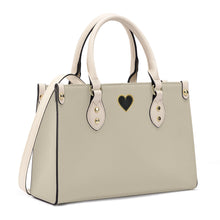 Load image into Gallery viewer, Ti Amo I love you - Exclusive Brand - Vanilla - Luxury Womens PU Tote Bag - Cream Straps
