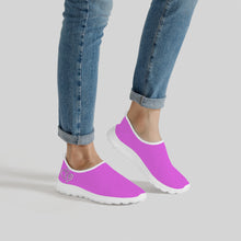 Load image into Gallery viewer, Ti Amo I love you - Exclusive Brand - Deep Lavender Magenta - Double White Heart - Women&#39;s Mesh Running Shoes - White Soles
