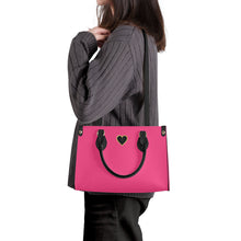 Load image into Gallery viewer, Ti Amo I love you - Exclusive Brand - Pink Lemonaide - Luxury Womens PU Tote Bag - Black Straps
