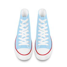 Load image into Gallery viewer, Ti Amo I love you - Exclusive Brand - Regent St Blue - White Daisy - High Top Canvas Shoes - White  Soles
