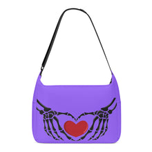 Load image into Gallery viewer, Ti Amo I love you - Exclusive Brand - Heliotrope 3 - Skeleton Heart Hands  -  Journey Computer Shoulder Bag
