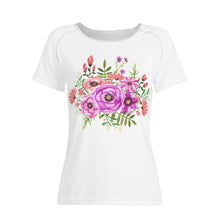 Load image into Gallery viewer, Ti Amo I love you - Exclusive Brand  - White - Floral Bouquet - Women&#39;s T shirt - Sizes XS-2XL
