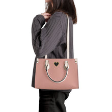 Load image into Gallery viewer, Ti Amo I love you - Exclusive Brand - Petite Orchid - Luxury Womens PU Tote Bag - Cream Straps
