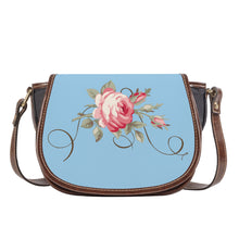 Load image into Gallery viewer, Ti Amo I love you - Exclusive Brand - Jeans Blue - Rose - Saddle Bag
