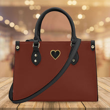 Load image into Gallery viewer, Ti Amo I love you - Exclusive Brand - Metallic Copper - Luxury Women PU Tote Bag - Black Straps
