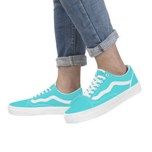 Load image into Gallery viewer, Ti Amo I love you - Exclusive Brand - Medium Turquoise Blue - Low Top Flat Sneaker
