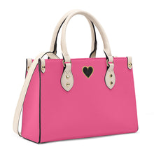 Load image into Gallery viewer, Ti Amo I love you - Exclusive Brand - Warm Pink - Luxury Womens PU Tote Bag - Cream Straps
