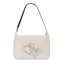 Load image into Gallery viewer, Ti Amo I love you - Exclusive Brand - Pearl Bush - Double White Heart - Journey Computer Shoulder Bag
