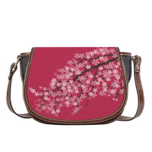 Load image into Gallery viewer, Ti Amo I love you-  Exclusive Brand - Viva Magenta - Blossom - Saddle Bag
