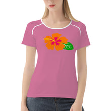 Load image into Gallery viewer, Ti Amo I love you - Exclusive Brand  - Charm - Hawaiian Flower - Women&#39;s T shirt
